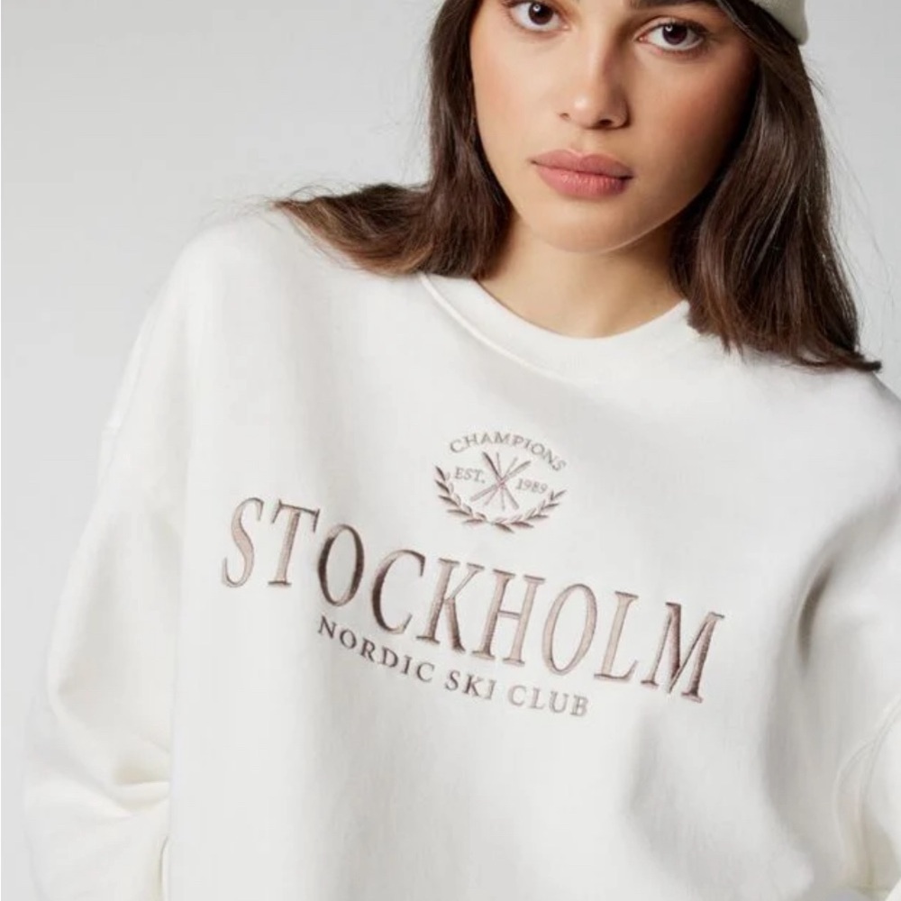 Garage White Crewneck Sweatshirt